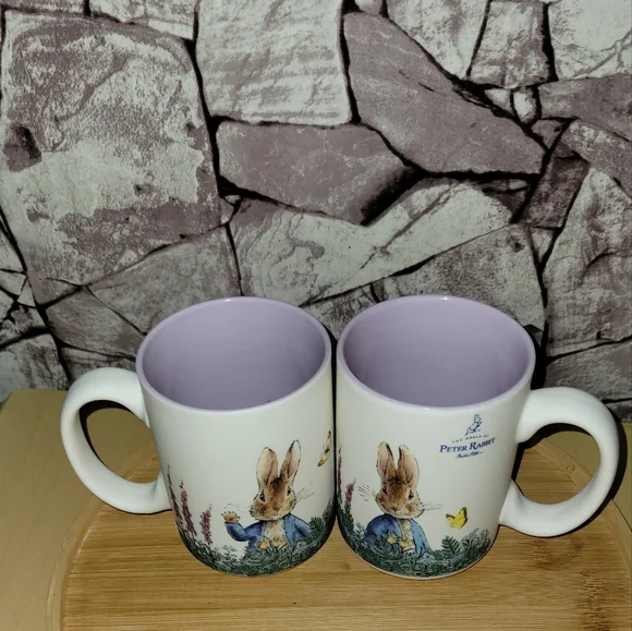 Set Of 2 Peter Rabbit  Ceramic Mugs Set - Picture 2 of 2